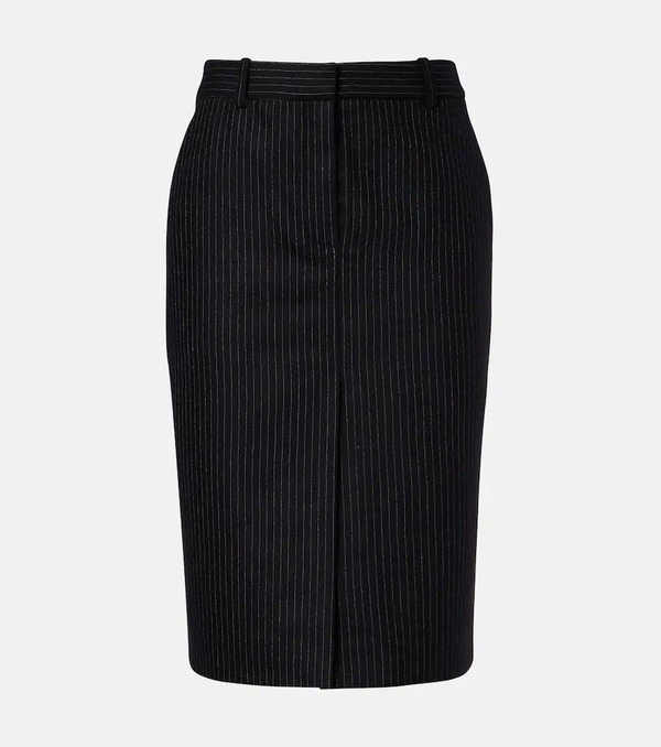  Nina Ricci Nina Ricci Pinstriped Wool-blend Pencil Skirt 