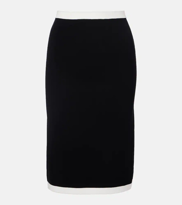  Nina Ricci Nina Ricci Ribbed-knit Pencil Skirt 