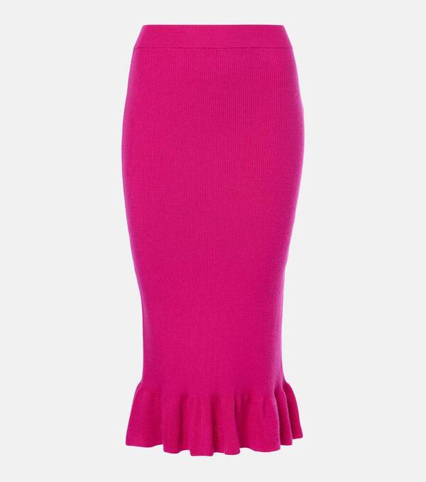  Nina Ricci Nina Ricci Ruffled Wool-blend Miniksirt 