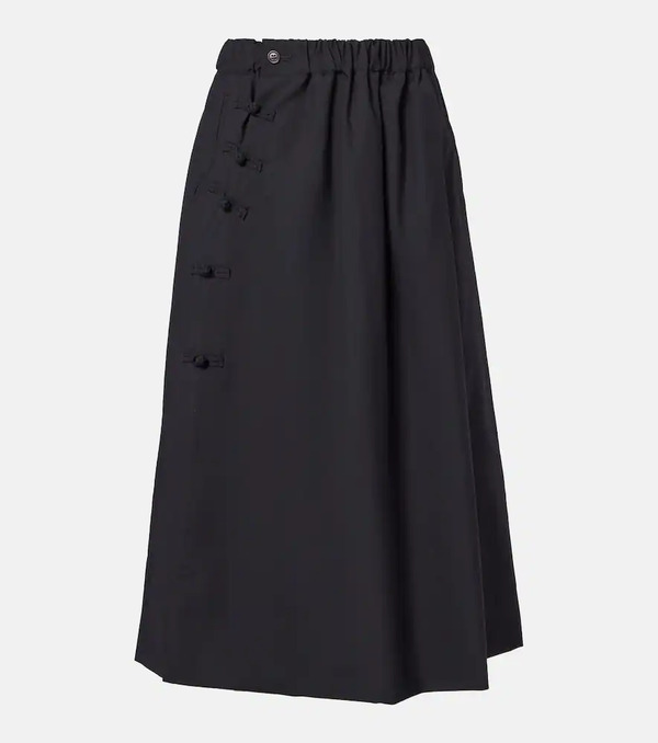  Noir Kei Ninomiya Noir Kei Ninomiya Wool Midi Skirt 