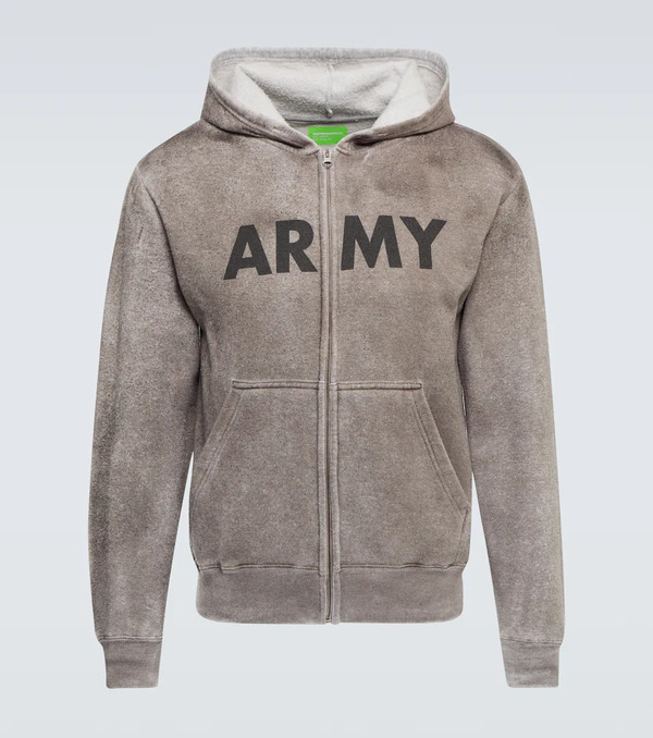  Notsonormal Notsonormal Army Cotton Jersey Hoodie 