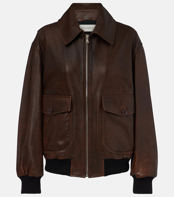  Nour Hammour Nour Hammour Anton Leather Blouson Jacket 