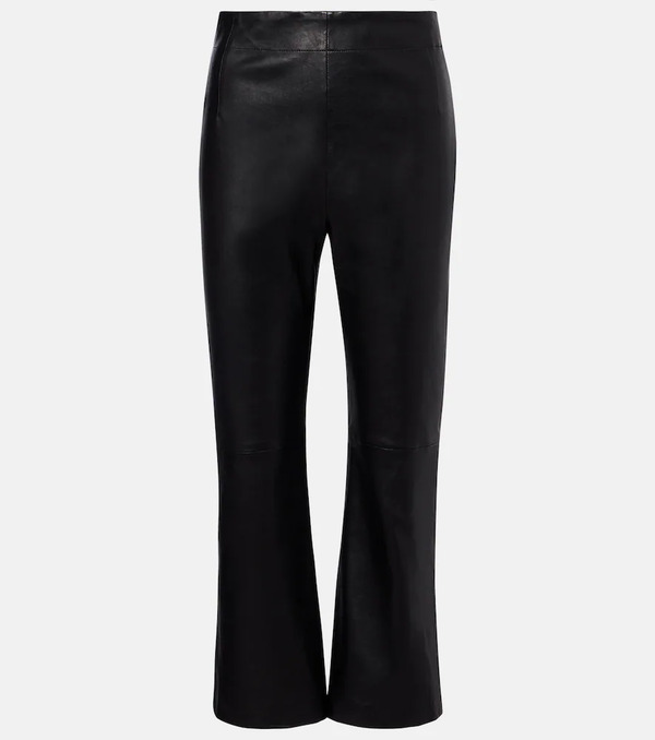  Nour Hammour Nour Hammour Leather Cropped Slim Pants 