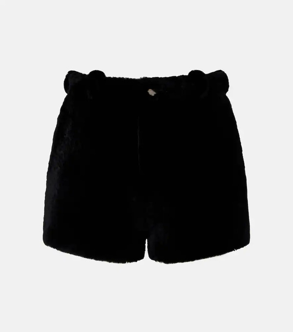  Nour Hammour Nour Hammour Leontine Shearling Shorts 