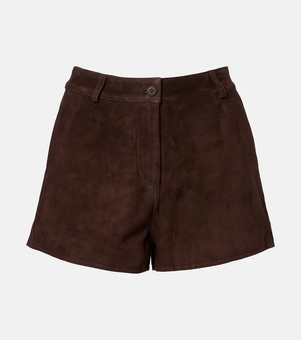  Nour Hammour Nour Hammour Leontine Suede Shorts 