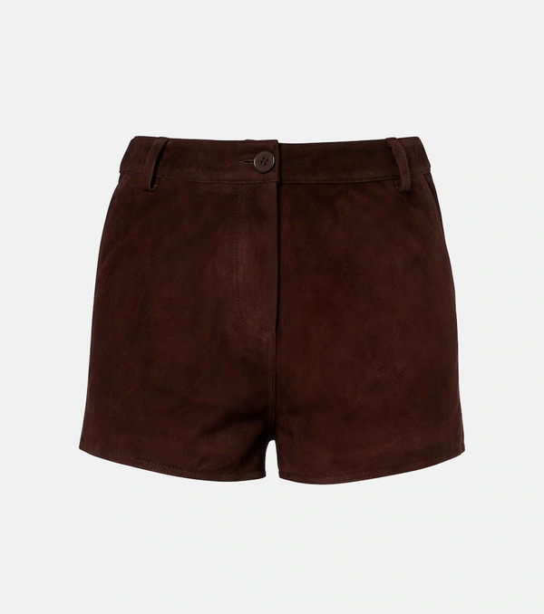  Nour Hammour Nour Hammour Leontine Suede Shorts 