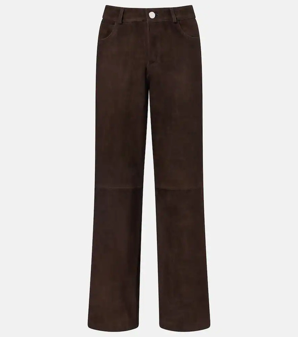  Nour Hammour Nour Hammour Milo Suede Wide-leg Pants 