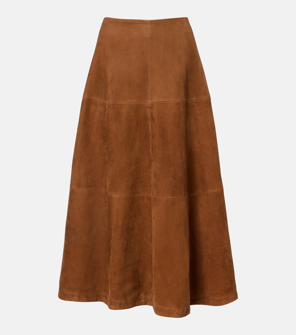  Nour Hammour Nour Hammour Opera Suede Midi Skirt 