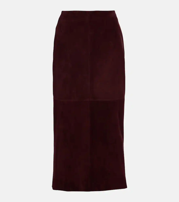  Nour Hammour Nour Hammour Selly Suede Midi Skirt 