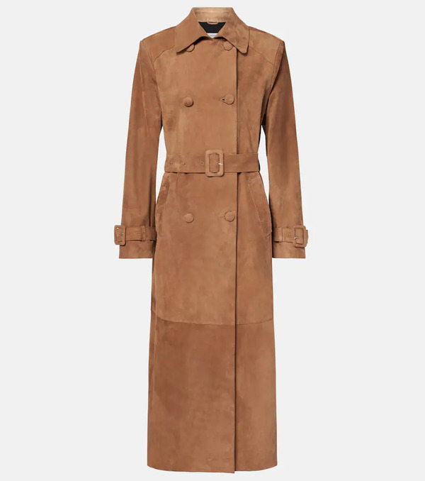  Nour Hammour Nour Hammour Tate Suede Trench Coat 