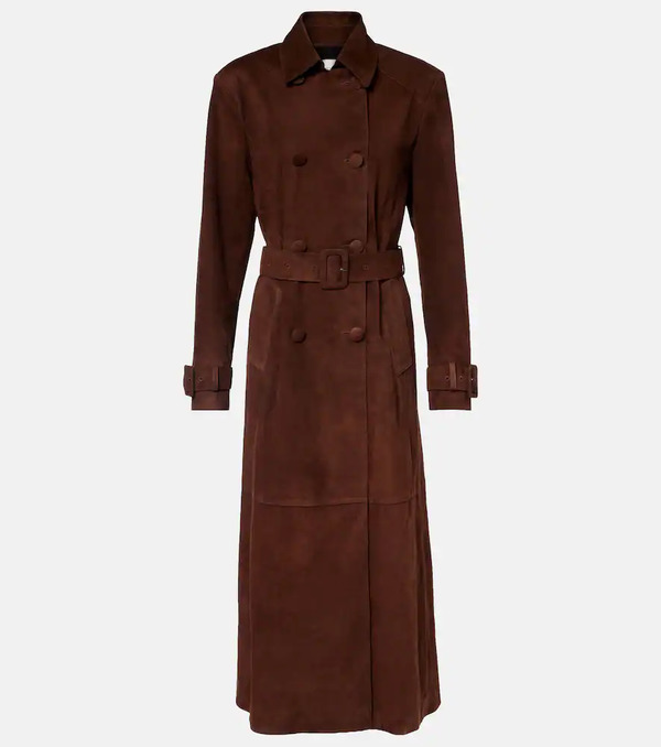  Nour Hammour Nour Hammour Tate Suede Trench Coat 