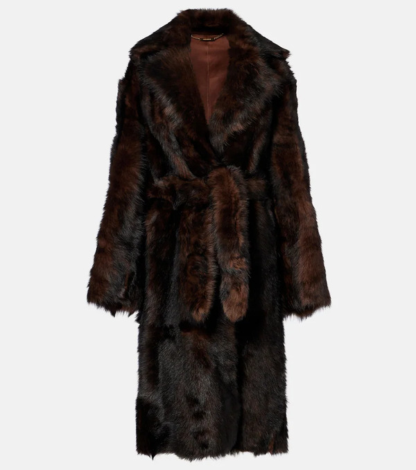  Nour Hammour Nour Hammour Uma Shearling Wrap Coat 