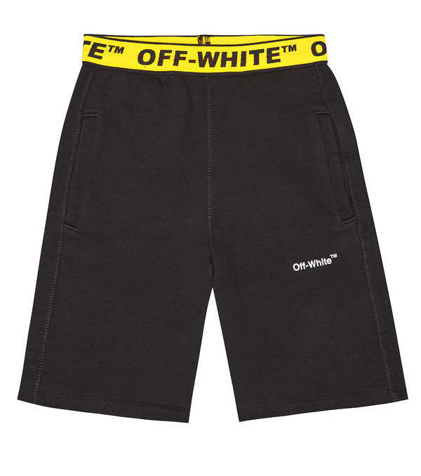  Off-white Kids Off-white Kids Logo Cotton Jersey Shorts 