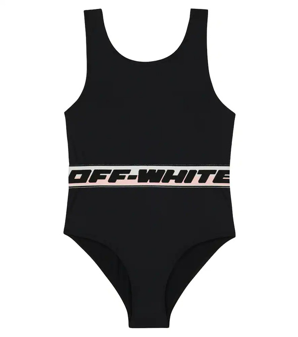  Off-white Kids Off-white Kids Logo Swimsuit 