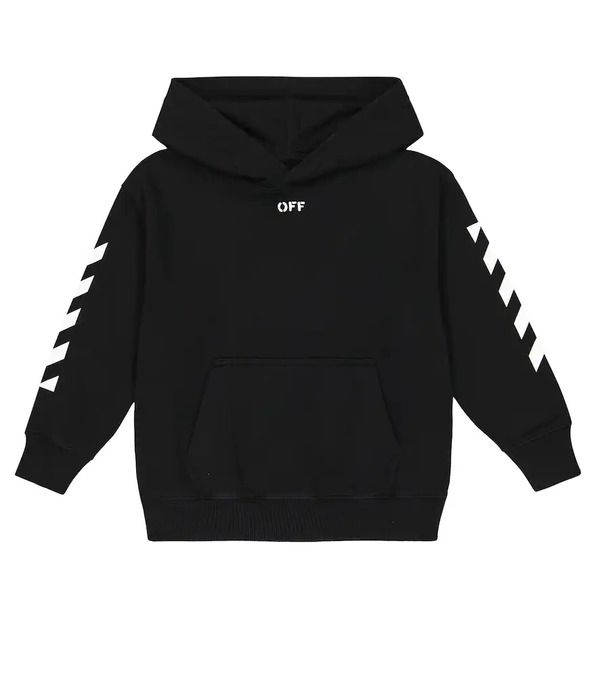  Off-white Kids Off-white Kids Printed Cotton Hoodie 
