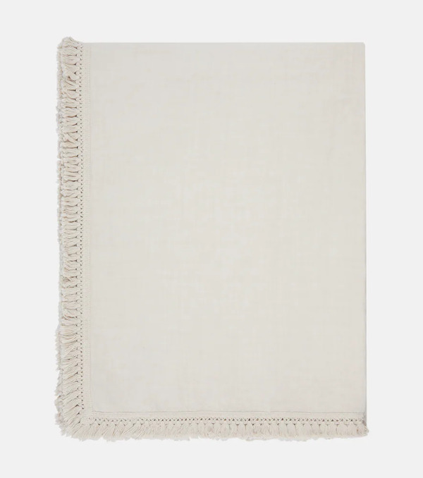  Once Milano Once Milano Fringed Medium Linen Tablecloth 