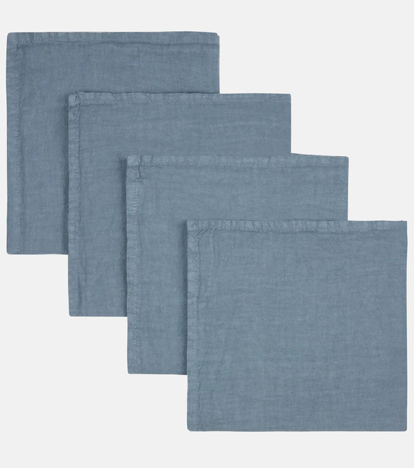  Once Milano Once Milano Set Of Four Linen Napkins 