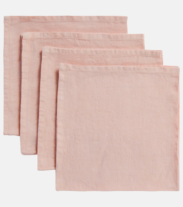  Once Milano Once Milano Set Of 4 Linen Napkins 
