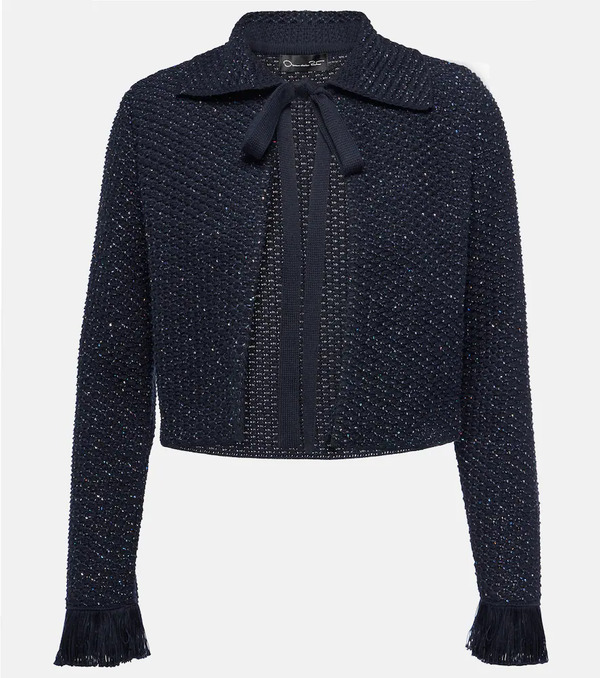  Oscar De La Renta Oscar De La Renta Cotton-blend Tweed Jacket 