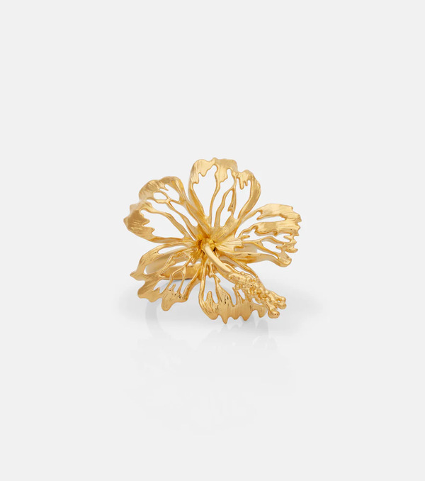 Oscar De La Renta Oscar De La Renta Hibiscus Flower Ring 