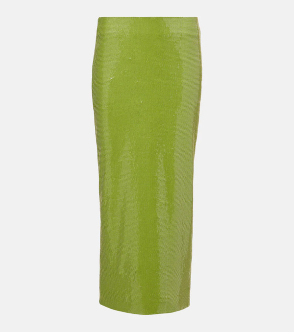  Oscar De La Renta Oscar De La Renta Sequined Pencil Skirt 