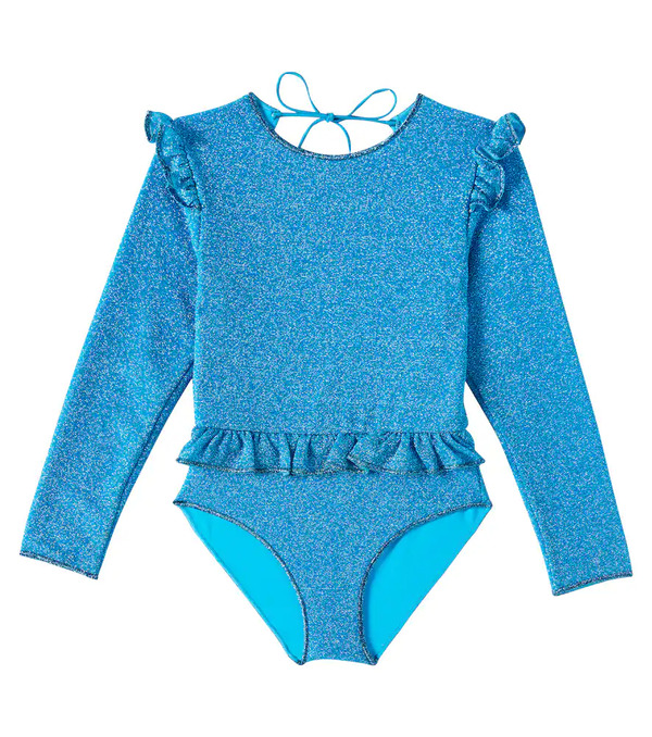  Oseree Kids Osã©ree Kids Lumiã¨re Ruffled Lamã© Swimsuit 