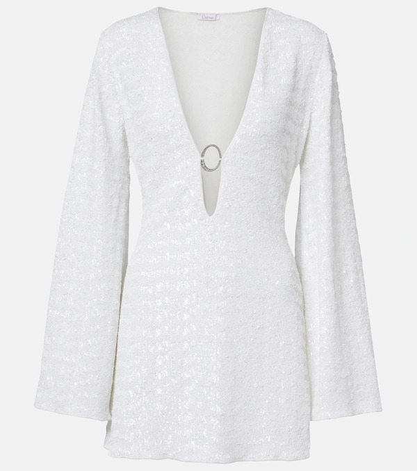  Oseree Osã©ree Bridal Sequined Minidress 
