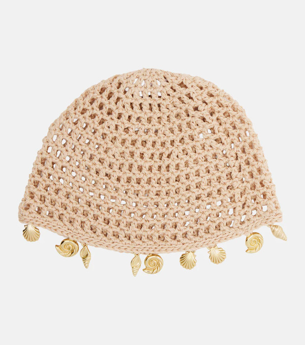  Oseree Osã©ree Embellished Crochet Cotton Hat 