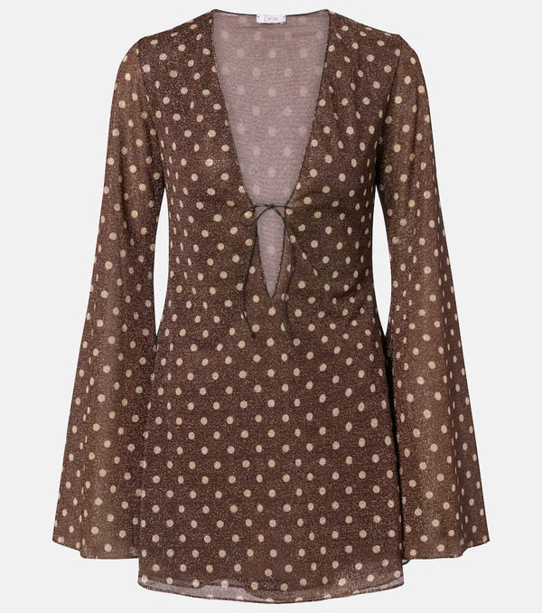  Oseree Osã©ree Lumiã¨re Polka-dot Minidress 