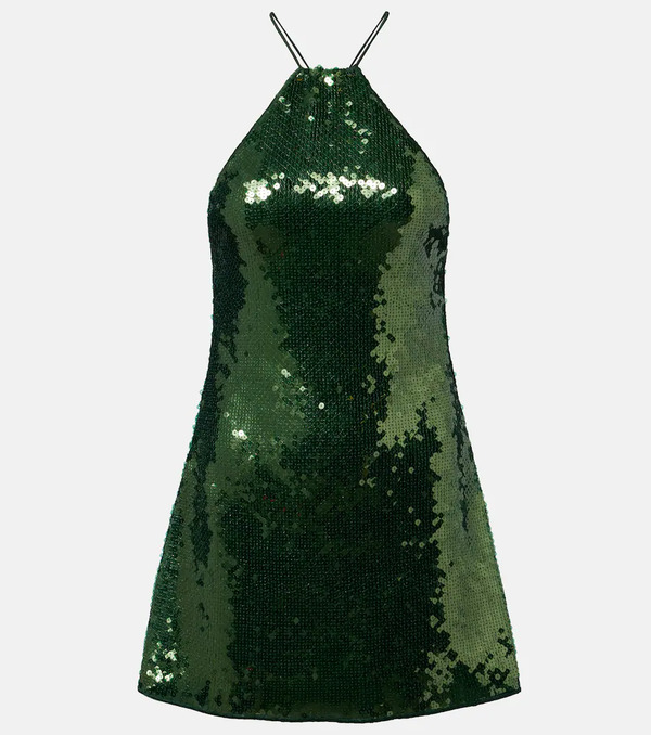  Oseree Osã©ree Marylin Sequined Halterneck Minidress 