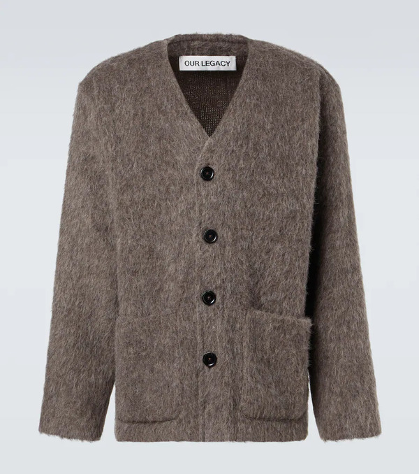  Our Legacy Our Legacy Leather-trimmed Cardigan 