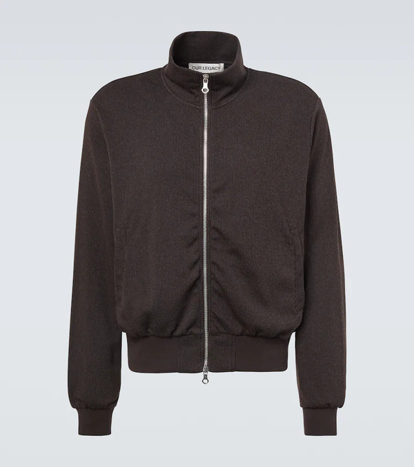  Our Legacy Our Legacy Mob Ribbed-knit Cotton-blend Bomber Jacket 