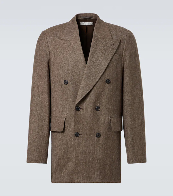  Our Legacy Our Legacy Sharp Db Linen And Cotton Blazer 