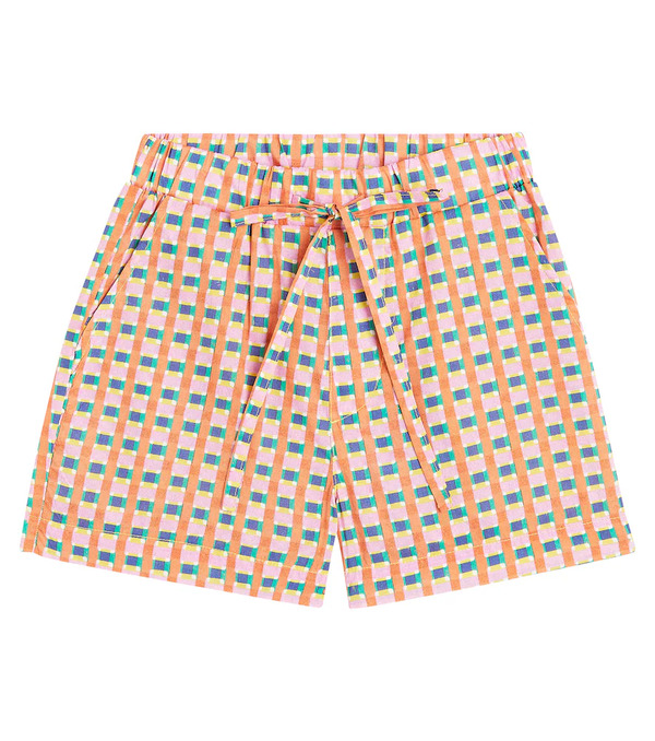  Paade Mode Paade Mode Falter Checked Cotton Shorts 