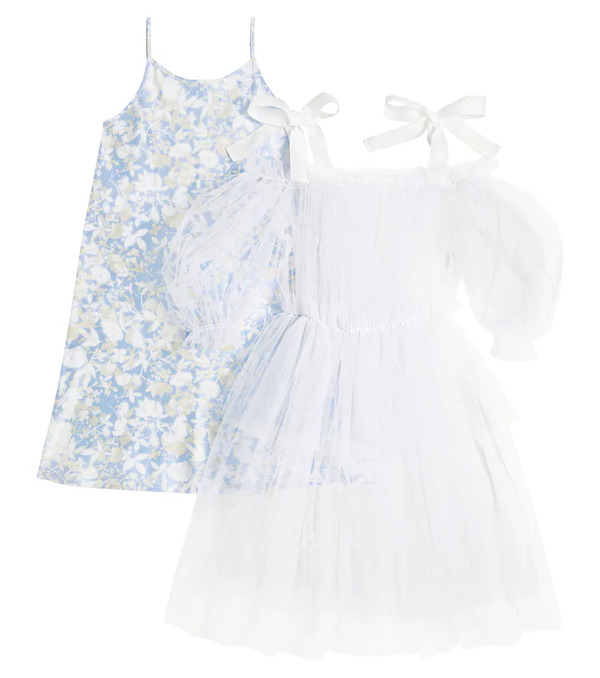  Paade Mode Paade Mode Ruched Floral Cotton-lined Tulle Dress 