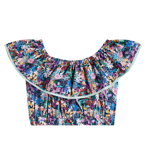  Paade Mode Paade Mode Ruffled Floral Cotton Crop Top 