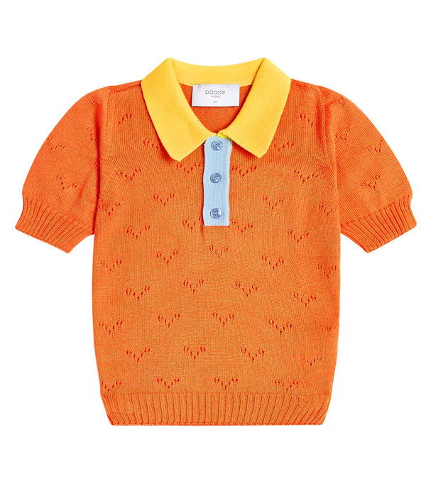  Paade Mode Paade Mode Wave Knitted Cotton Polo Shirt 