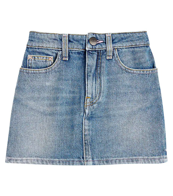  Palm Angels Kids Palm Angels Kids Logo Denim Skirt 