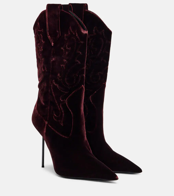  Paris Texas Paris Texas Lidia 105 Velvet Mid-calf Boots 