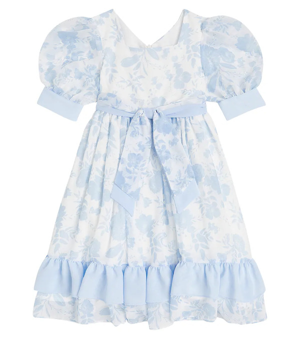  Patachou Patachou Bow-detail Floral Chiffon Dress 
