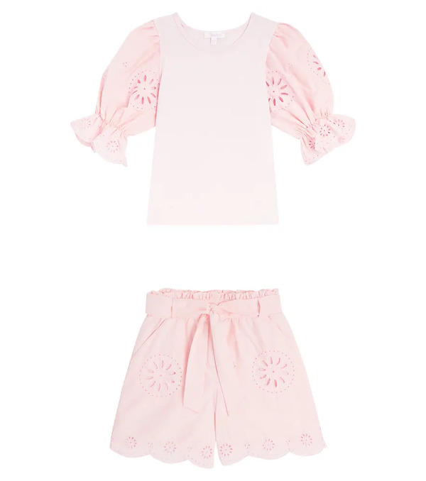  Patachou Patachou Cotton-blend Shirt And Shorts Set 