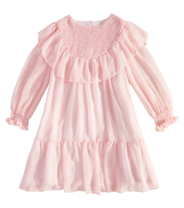  Patachou Patachou Ruffled Shirred Chiffon Dress 