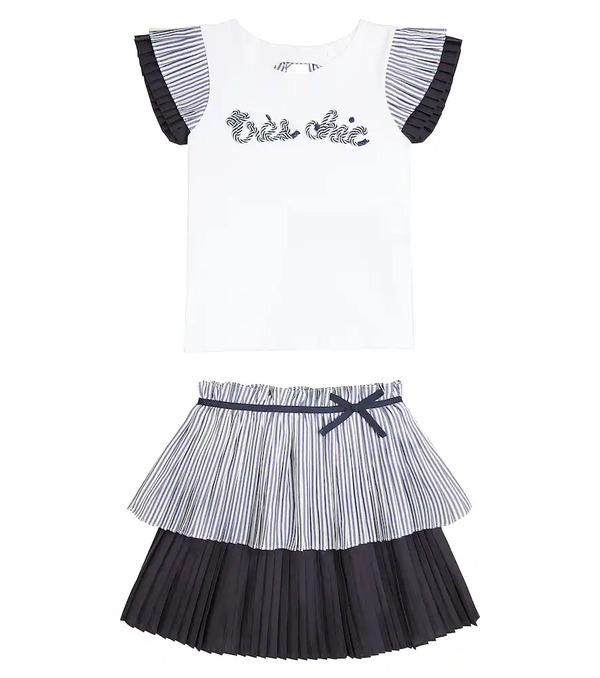  Patachou Patachou Striped Top And Skirt Set 
