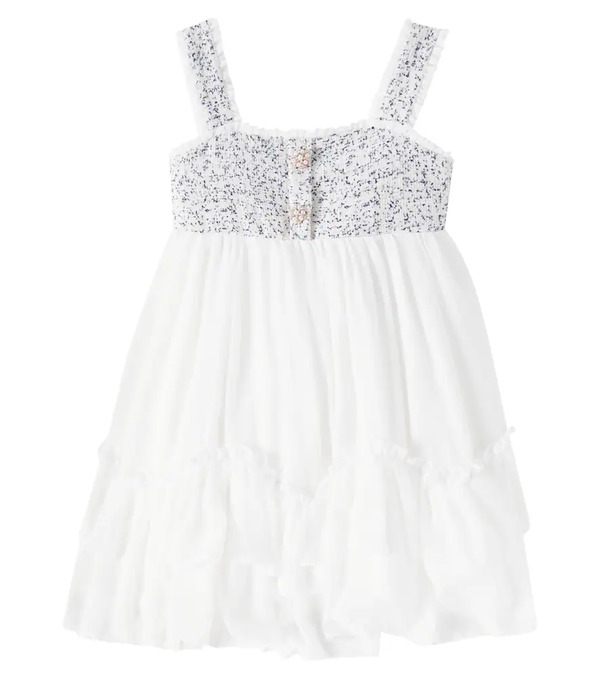  Patachou Patachou Tweed And Chiffon Dress 