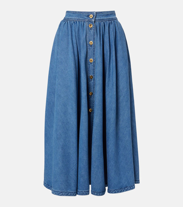  Patou Patou Denim Midi Skirt 