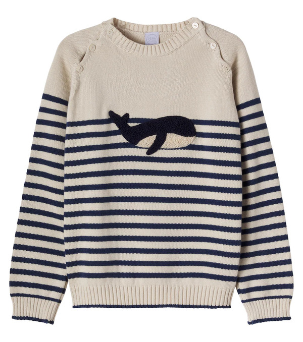  Pepa London Pepa London Intarsia Striped Cotton Sweater 
