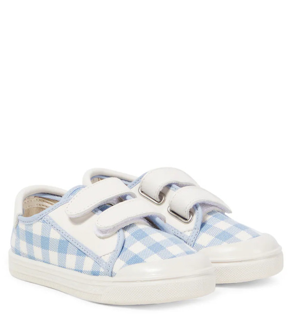  Pepe Pã¨pã¨ Leather-trimmed Gingham Sneakers 
