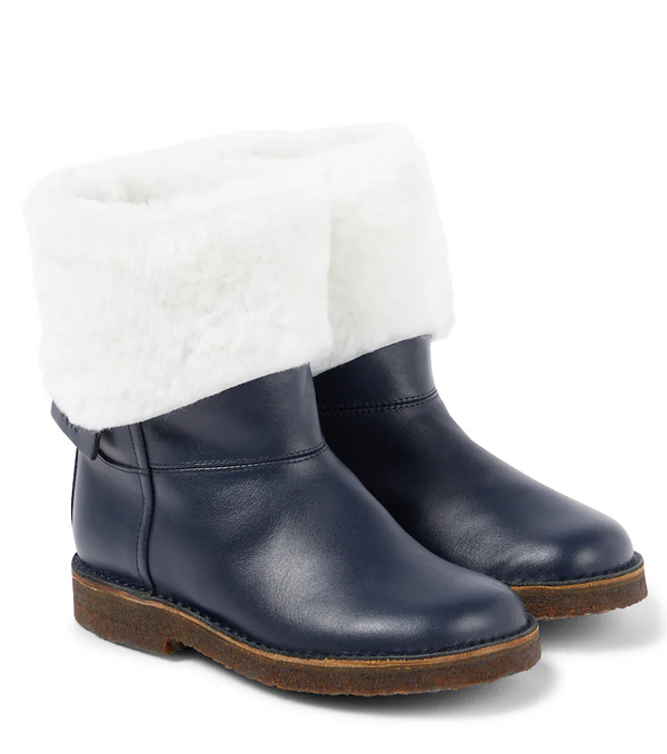  Pepe Pã¨pã¨ Shearling-trimmed Leather Boots 