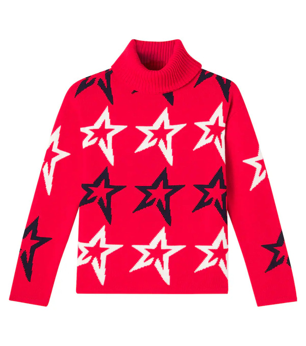  Perfect Moment Kids Perfect Moment Kids Intarsia Wool Turtleneck Sweater 