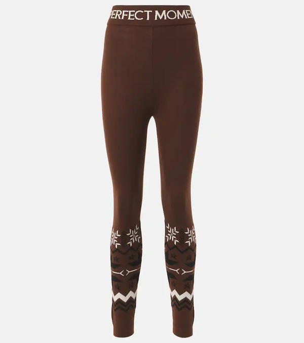  Perfect Moment Perfect Moment Nordic Intarsia High-rise Wool Leggings 
